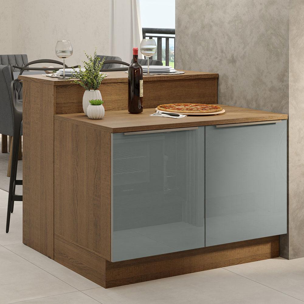Foto 3 pulgar | Isla De Cocina Con Encimera Y Mostrador Madesa Glamy 120cm Mg