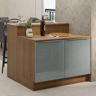 Foto 2 | Isla De Cocina Con Encimera Y Mostrador Madesa Glamy 120cm Mg