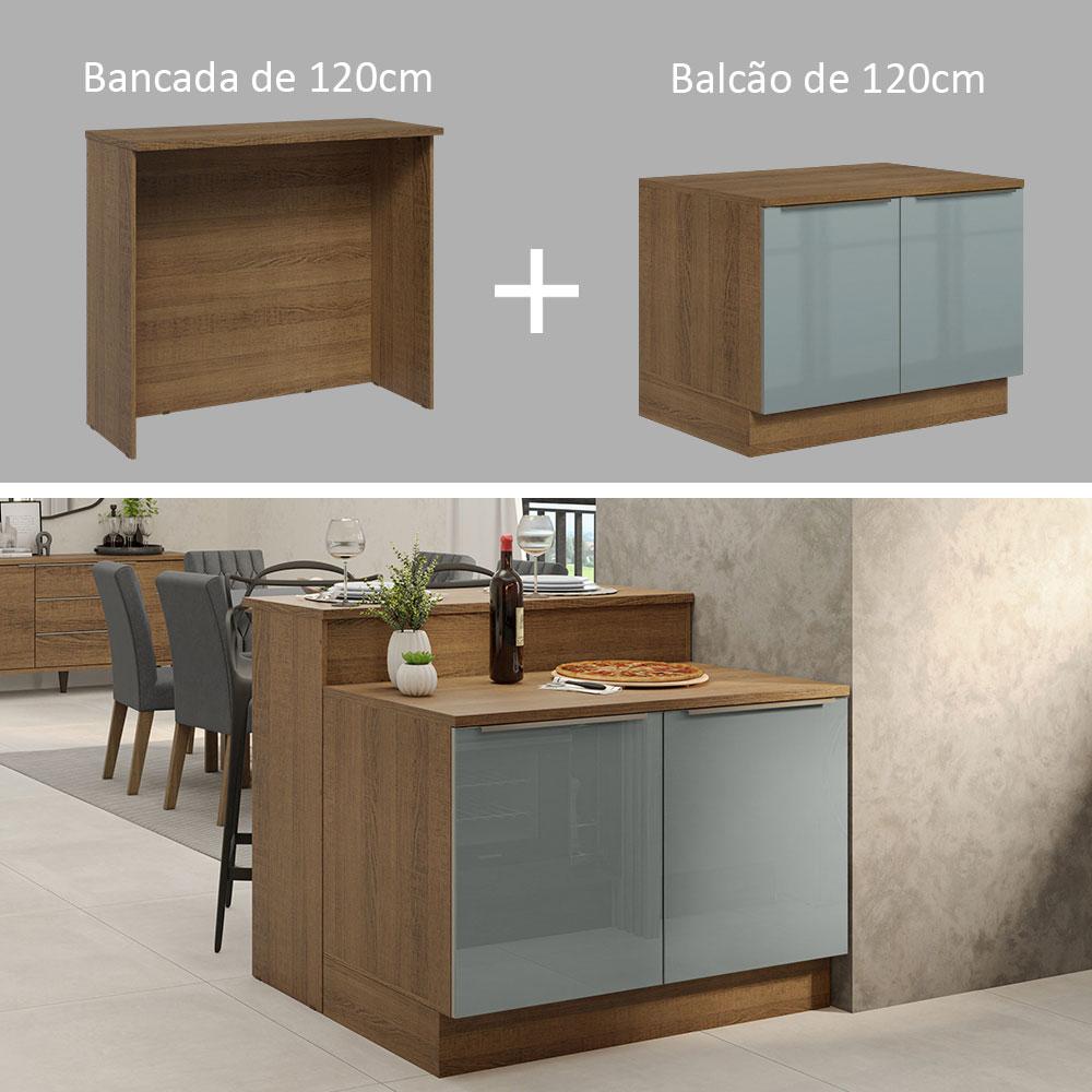 Foto 6 pulgar | Isla De Cocina Con Encimera Y Mostrador Madesa Glamy 120cm Mg