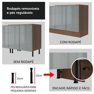 Foto 8 | Isla De Cocina Con Encimera Y Mostrador Madesa Glamy 120cm Mg
