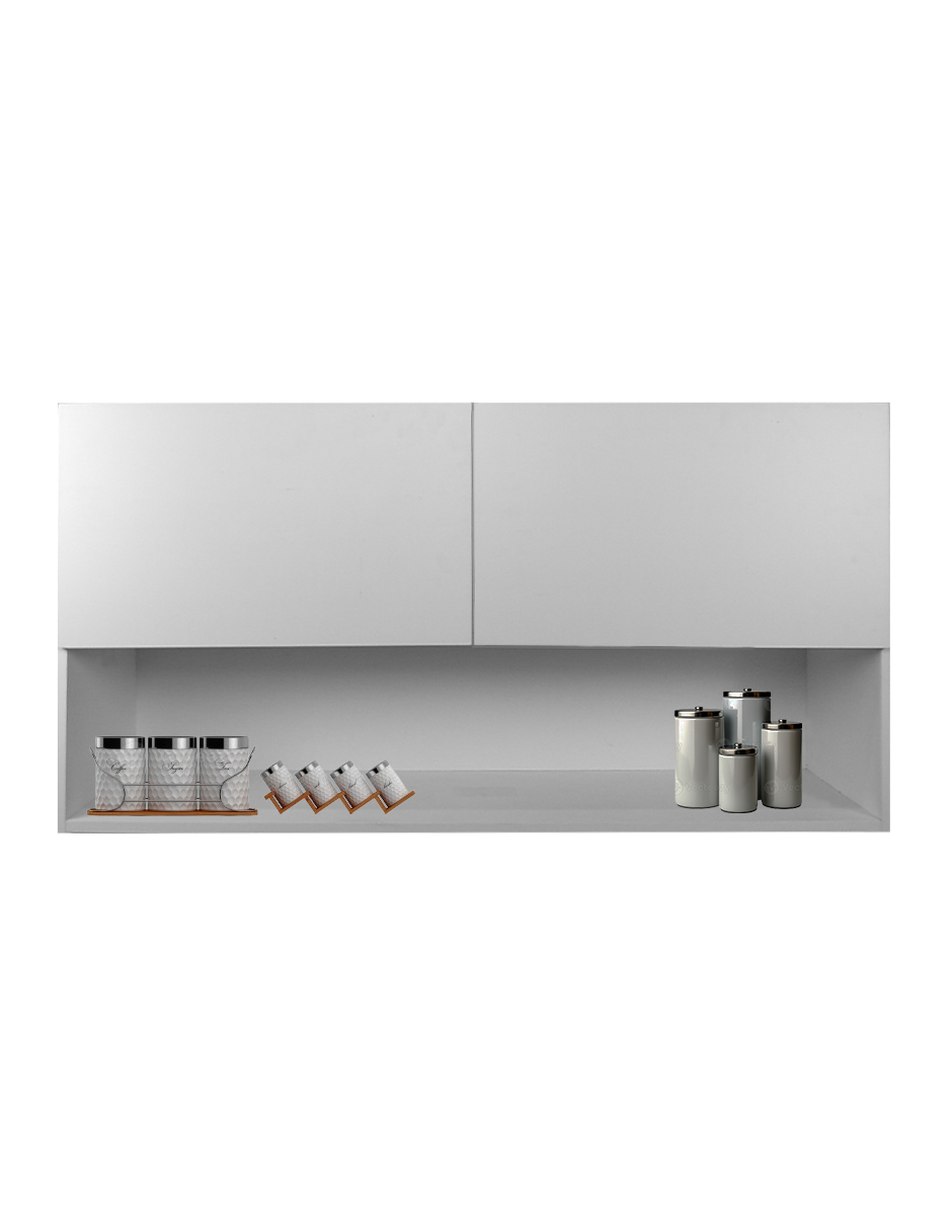Foto 9 pulgar | Gabinete Alacena Superior Minimalista Con Puertas Y Estantes Loto