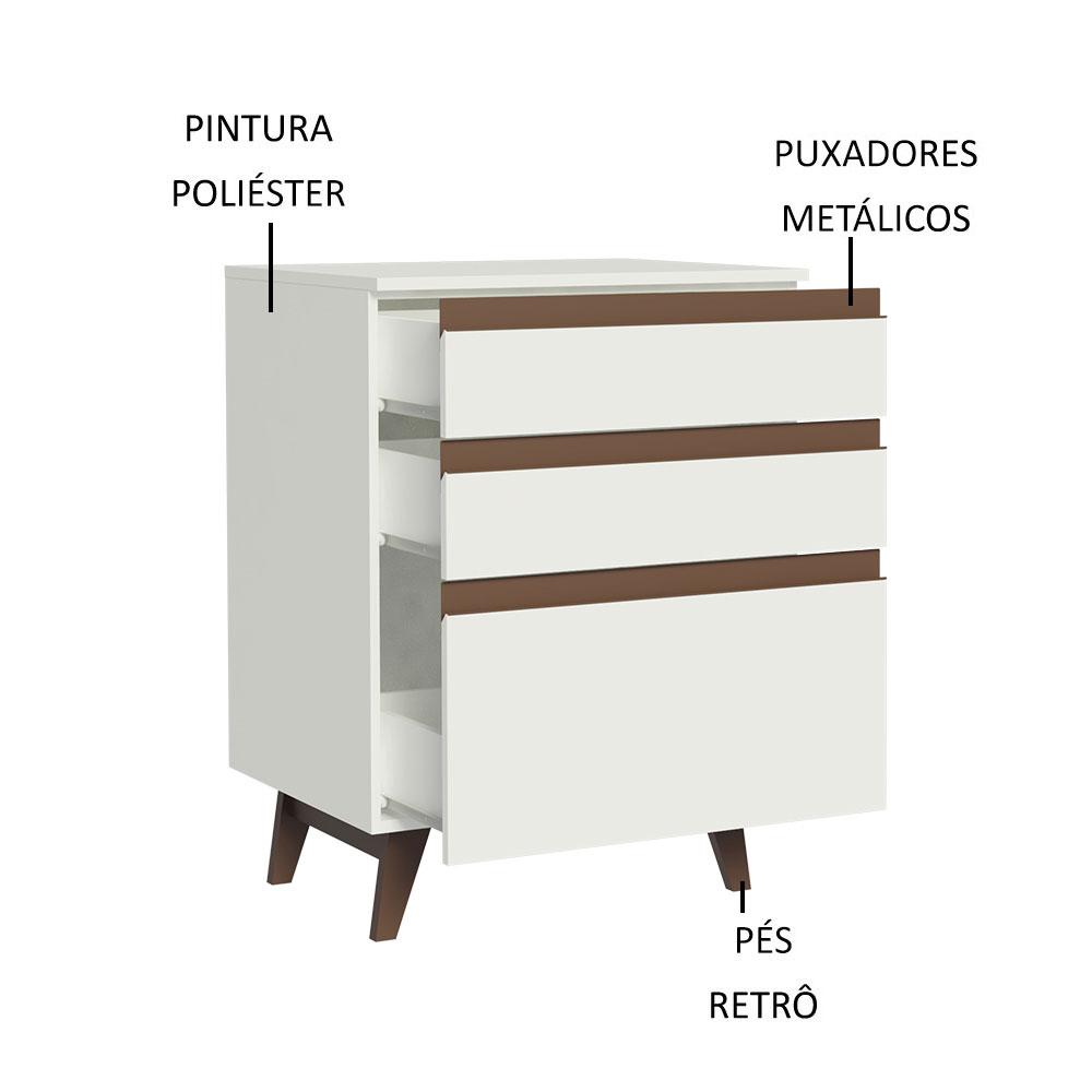 Foto 4 pulgar | Gabinete Bajo Cocina Madesa Glamy 60cm Blanco