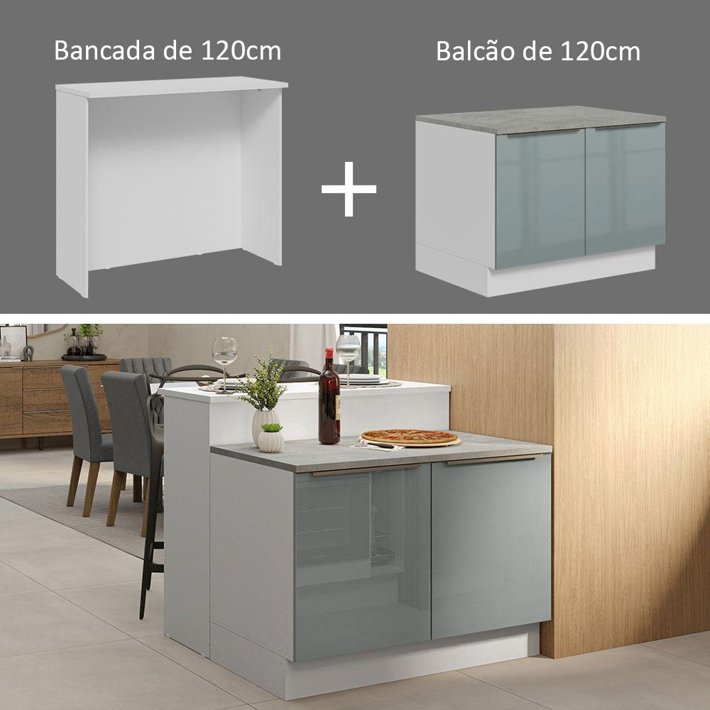 Foto 6 pulgar | Isla De Cocina Con Encimera Y Mostrador Madesa Lux 120cm Bg