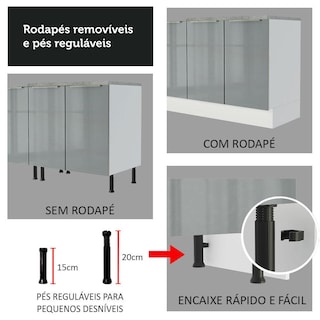 Foto 8 | Isla De Cocina Con Encimera Y Mostrador Madesa Lux 120cm Bg
