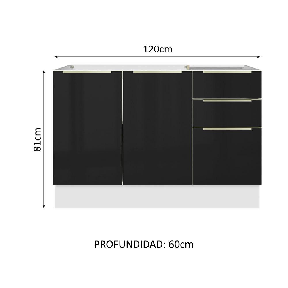 Foto 2 | Gabinete Bajo Cocina Madesa Lux Con Acessorios Y Tarja Bn 01