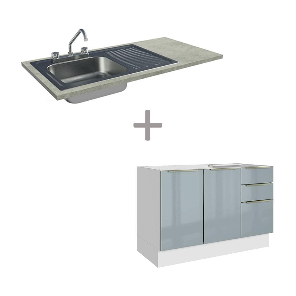 Gabinete Bajo Cocina Madesa Lux Con Acessorios Y Tarja Bg 02 $25,299