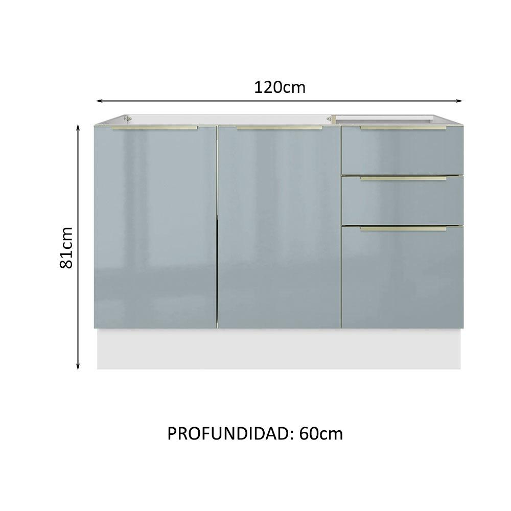 Foto 2 | Gabinete Bajo Cocina Madesa Lux Con Acessorios Y Tarja Bg 02