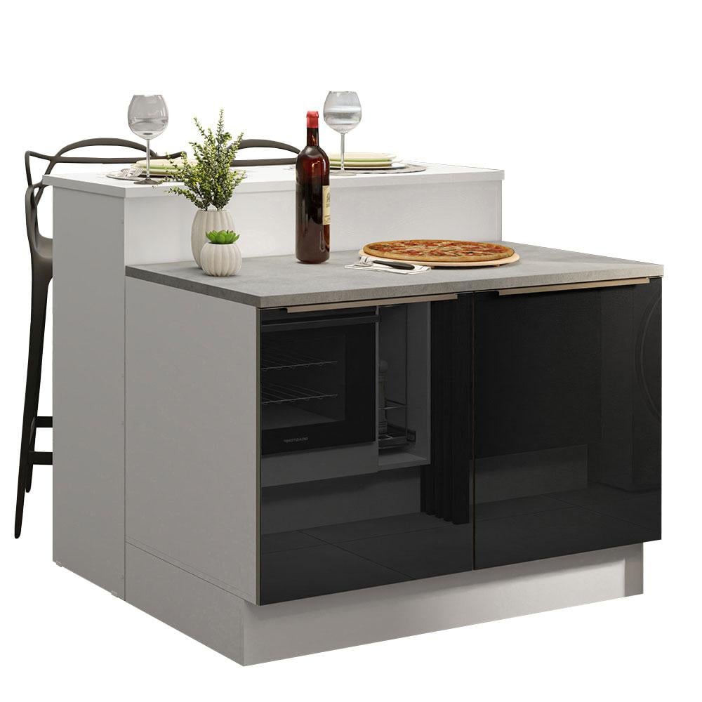 Isla De Cocina Con Encimera Y Mostrador Madesa Lux 120cm Bn $18,999