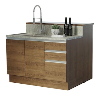 Foto 1 | Isla De Cocina Con Encimera Y Mostrador Madesa Glamy 120 Mm