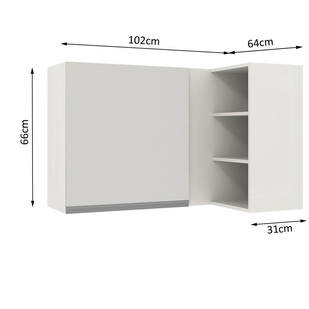 Foto 3 pulgar | Alacena Gabinete Superior De Esquina Cocina Madesa Glamy Bb 01