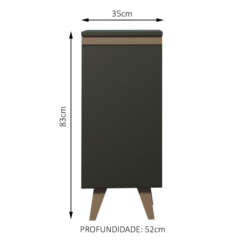 Foto 3 pulgar | Gabinete Bajo Cocina Madesa Reims 35cm Negro