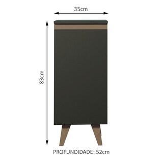 Foto 2 | Gabinete Bajo Cocina Madesa Reims 35cm Negro