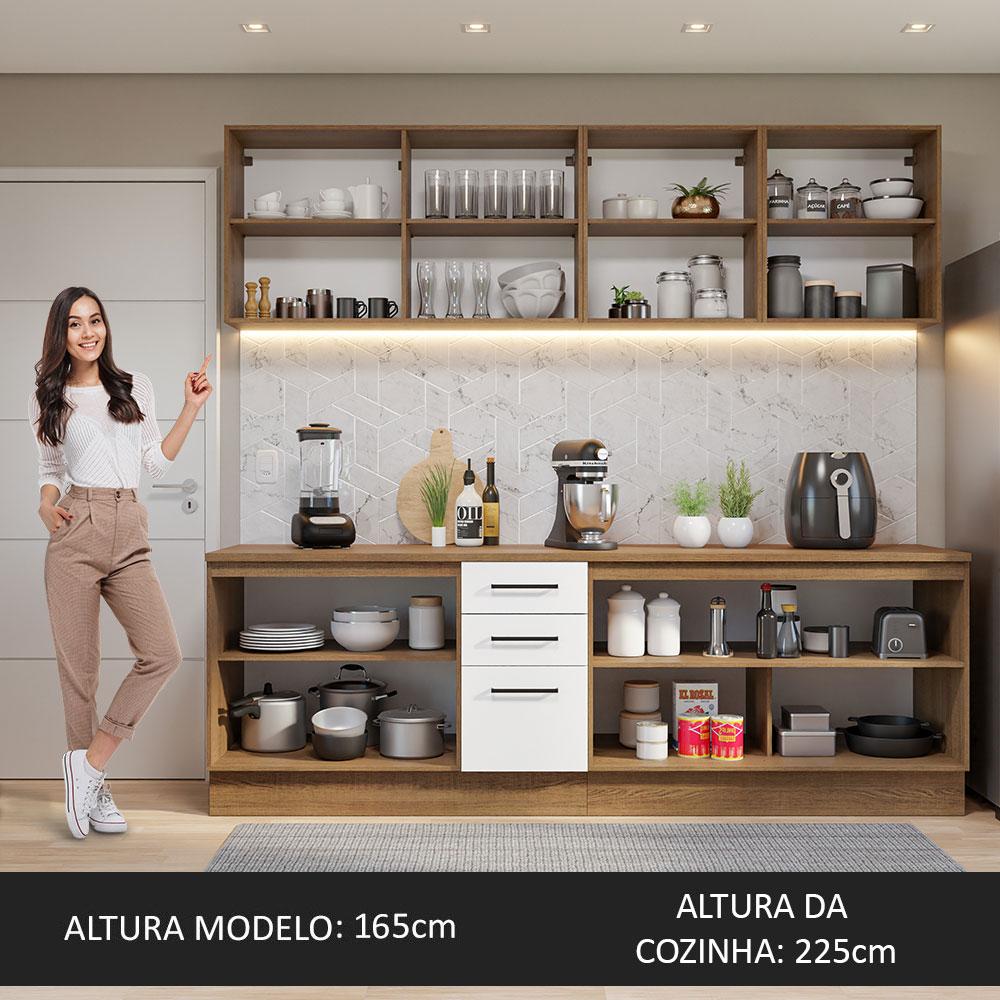 Foto 6 pulgar | Cocina Integral Completa Modular Madesa Agata 240cm Mb 02