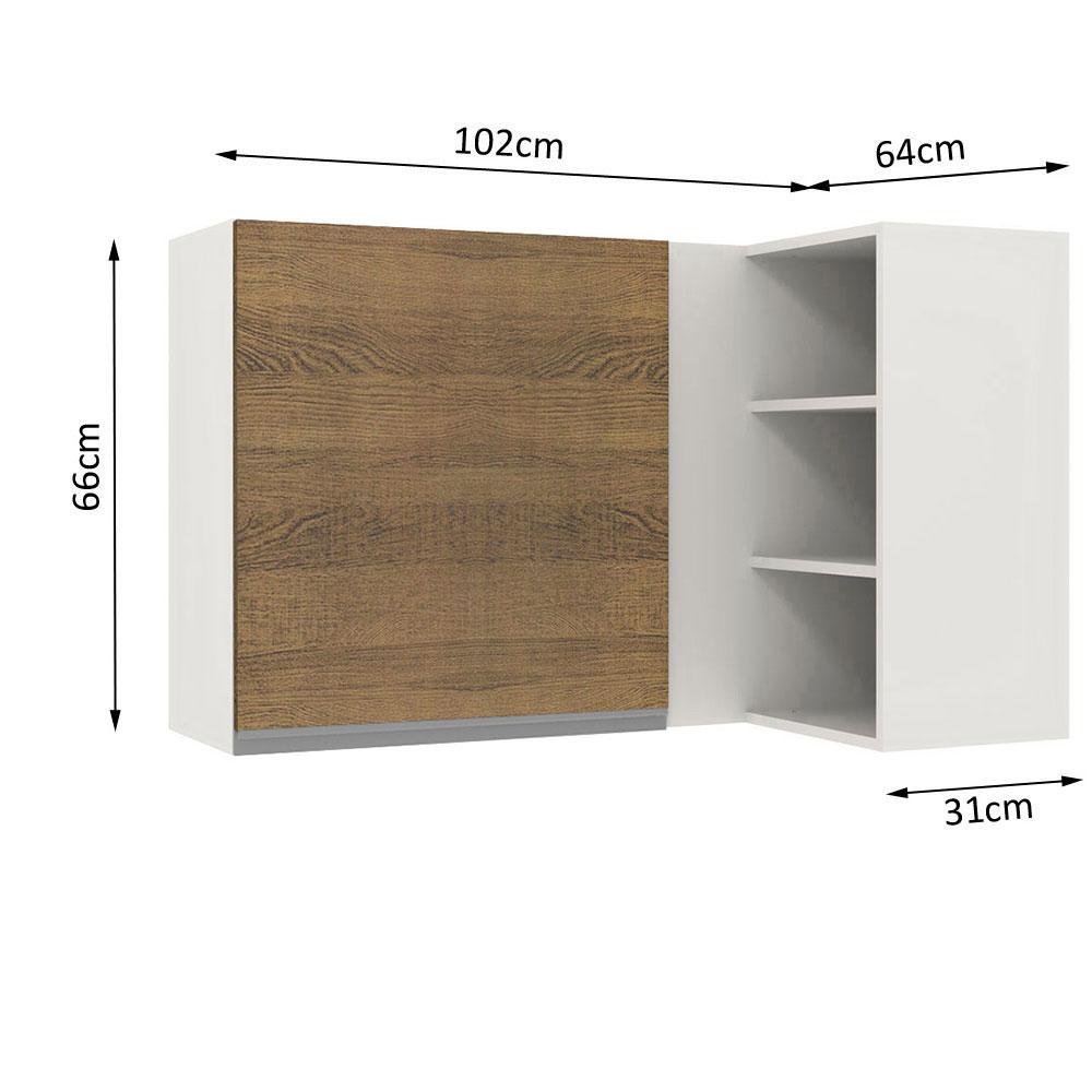 Foto 2 | Alacena Gabinete Superior De Esquina Cocina Madesa Glamy Bm