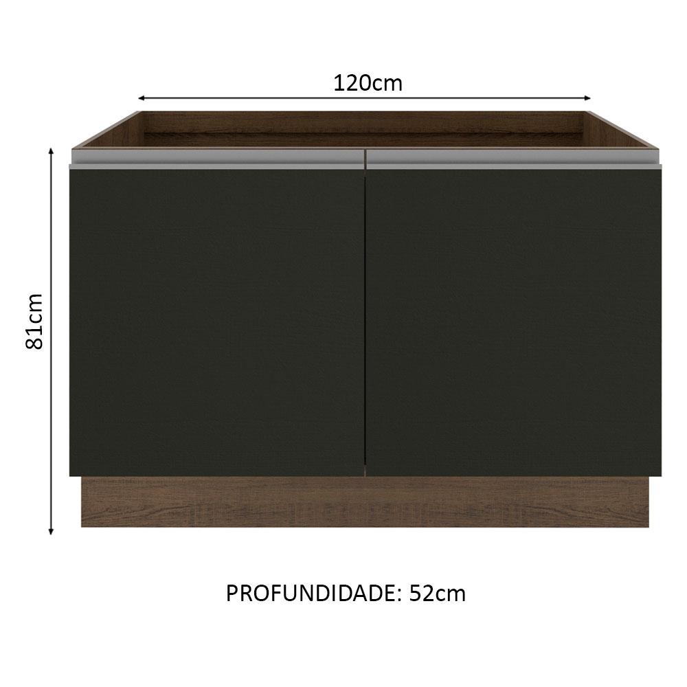 Foto 3 pulgar | Gabinete Bajo Cocina Madesa Glamy Sin Encimera 120cm Mn