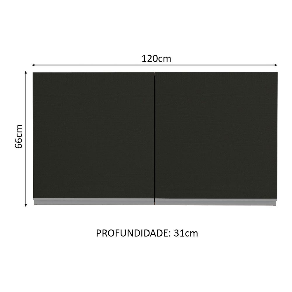 Foto 3 pulgar | Alacena Gabinete Superior Cocina Madesa Glamy 120cm Mn