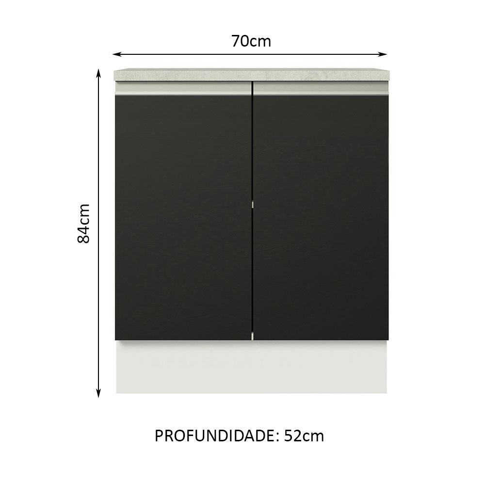 Foto 3 pulgar | Gabinete Bajo Cocina Madesa Glamy 70cm Bn