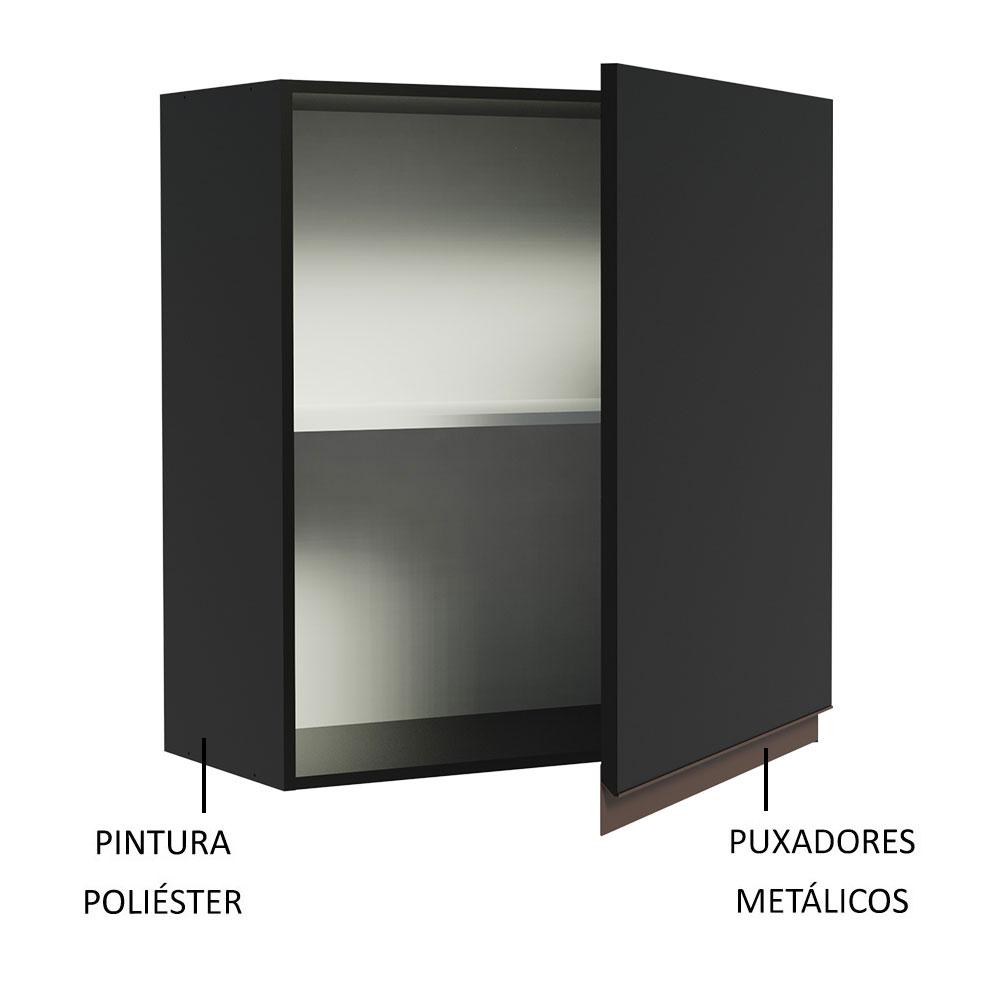 Foto 4 pulgar | Alacena Gabinete Superior Cocina Madesa Reims Negro