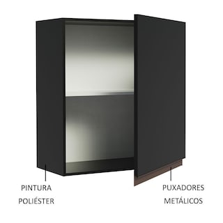Foto 3 | Alacena Gabinete Superior Cocina Madesa Reims Negro
