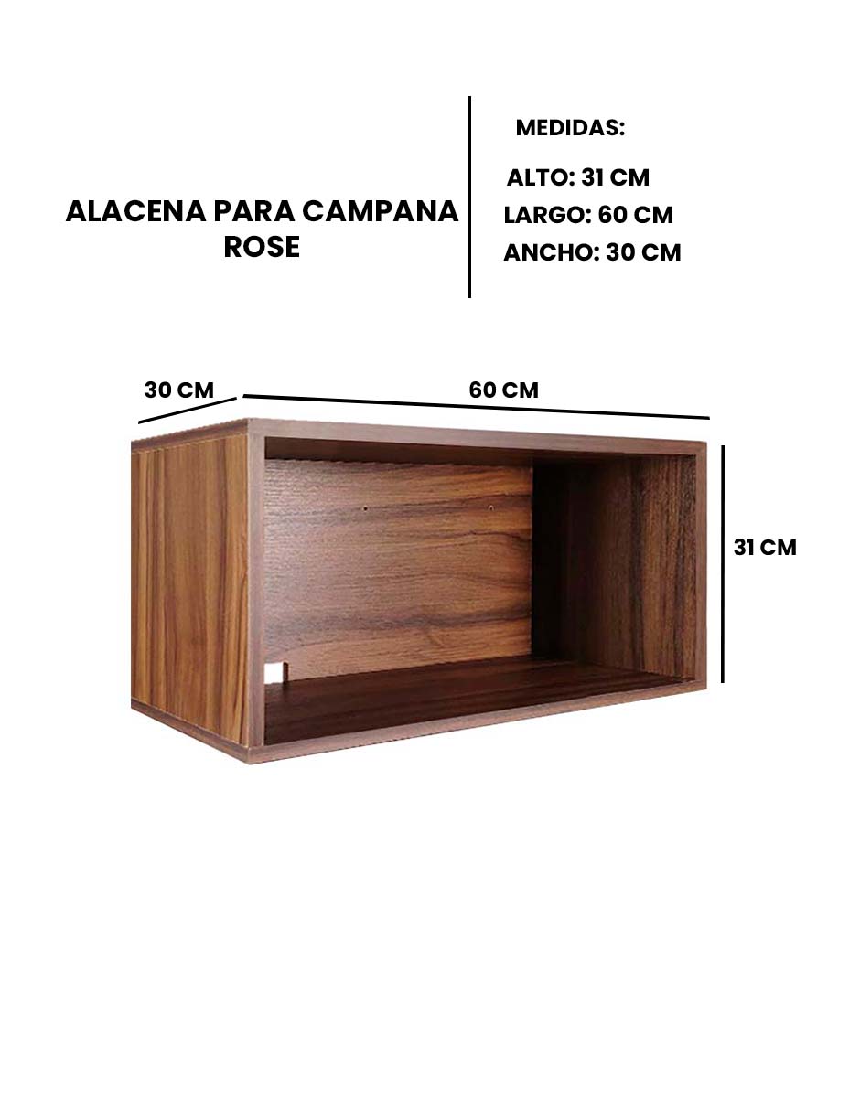 Foto 9 pulgar | Alacena Alta Sobre Campana Para Cocina Integral