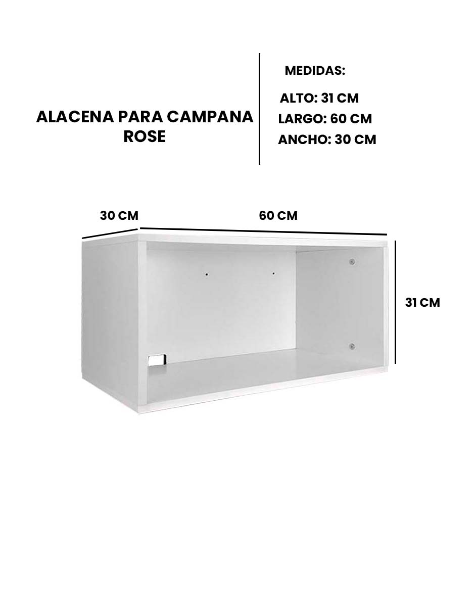 Foto 9 pulgar | Alacena Alta Sobre Campana Para Cocina Integral