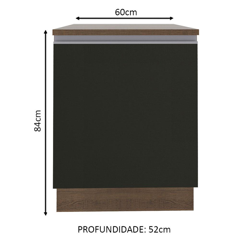 Foto 3 pulgar | Gabinete Bajo Cocina Madesa Glamy 60cm Con Encimera Mn