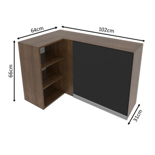 Foto 2 | Alacena Gabinete Superior Cocina Esquina Madesa Glamy Mn 01