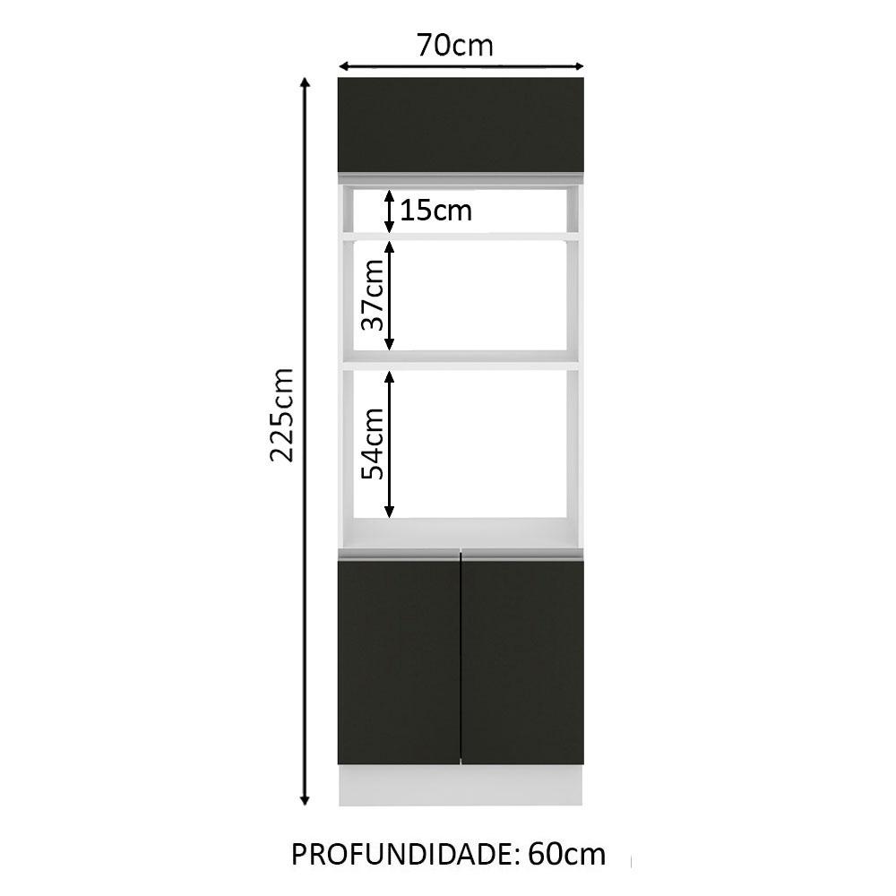 Foto 3 pulgar | Despensero Alacena Multiuso Organizador Madesa 3 Puertas Bn1