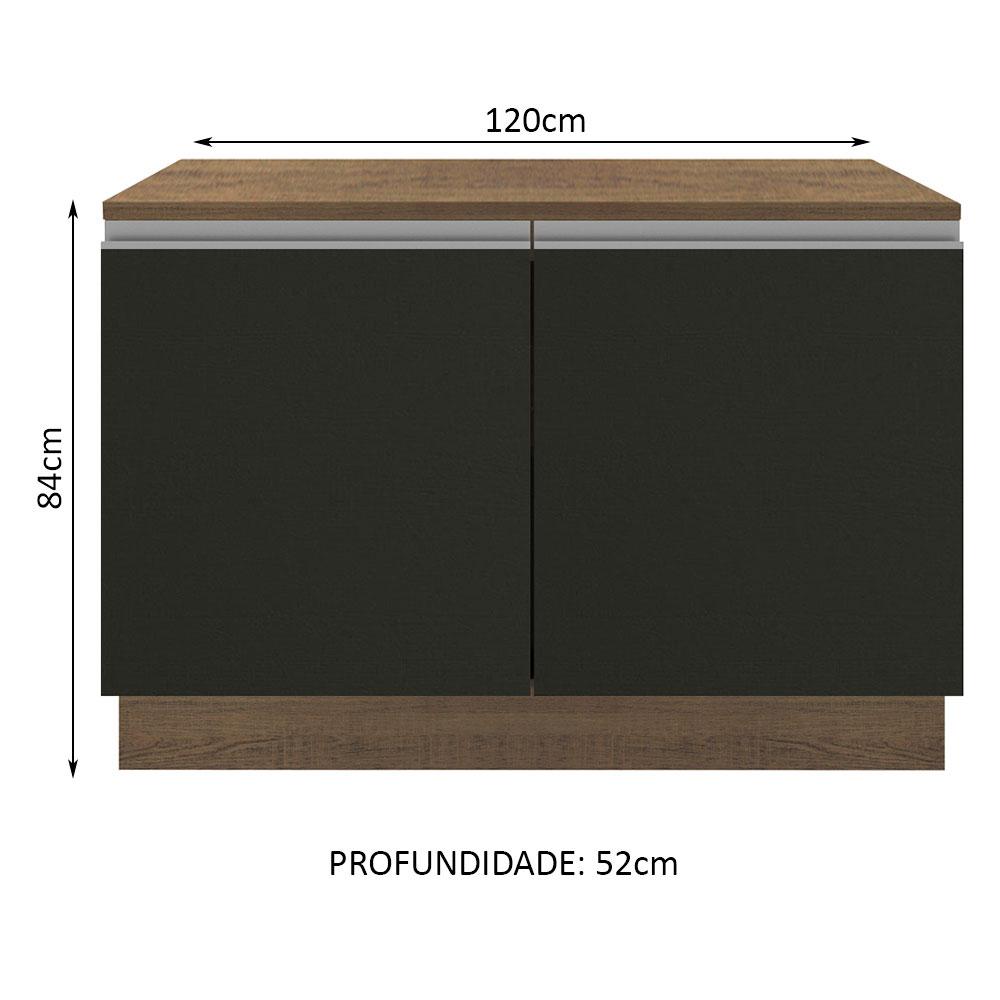 Foto 4 pulgar | Gabinete Bajo Cocina Madesa Glamy 120cm Con Encimera Mn