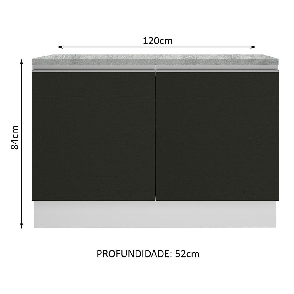 Foto 4 pulgar | Gabinete Bajo Cocina Madesa Glamy 120cm Con Encimera Bn