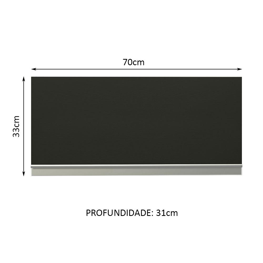 Foto 3 pulgar | Alacena Gabinete Superior Cocina Madesa Glamy 70cm Bn