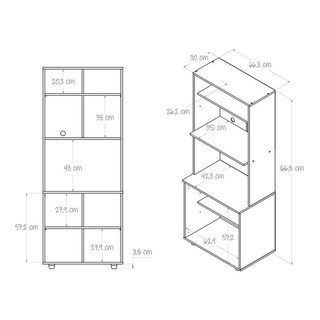 Foto 5 | Mueble Auxiliar de Cocina Maderkit para Microondas Línea Coby
