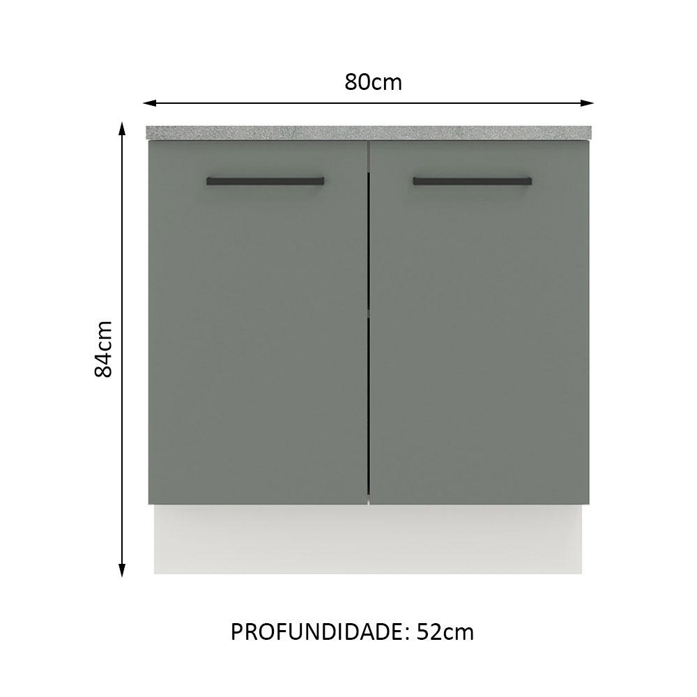 Foto 3 pulgar | Gabinete Bajo Cocina Madesa Agata 80cm Con Encimera Bg