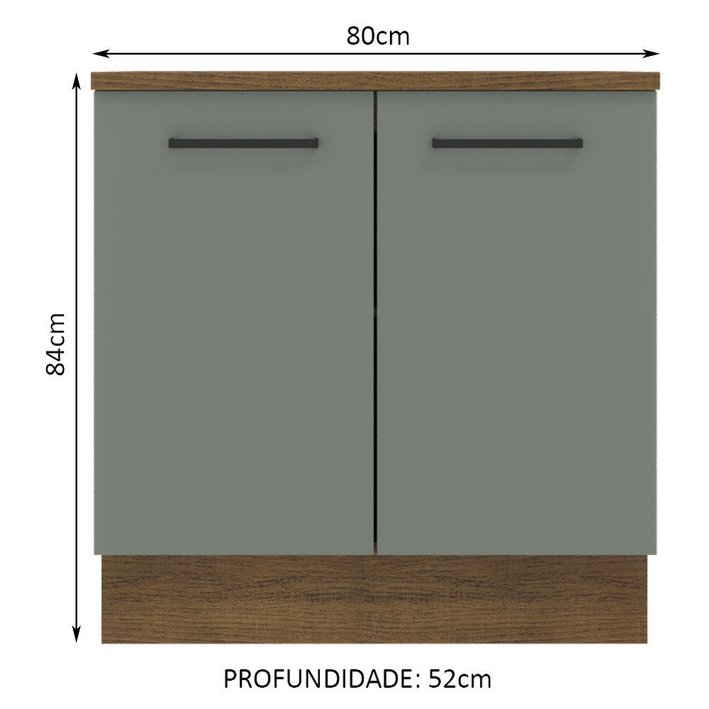 Foto 2 | Gabinete Bajo Cocina Madesa Agata 80cm Con Encimera Mg