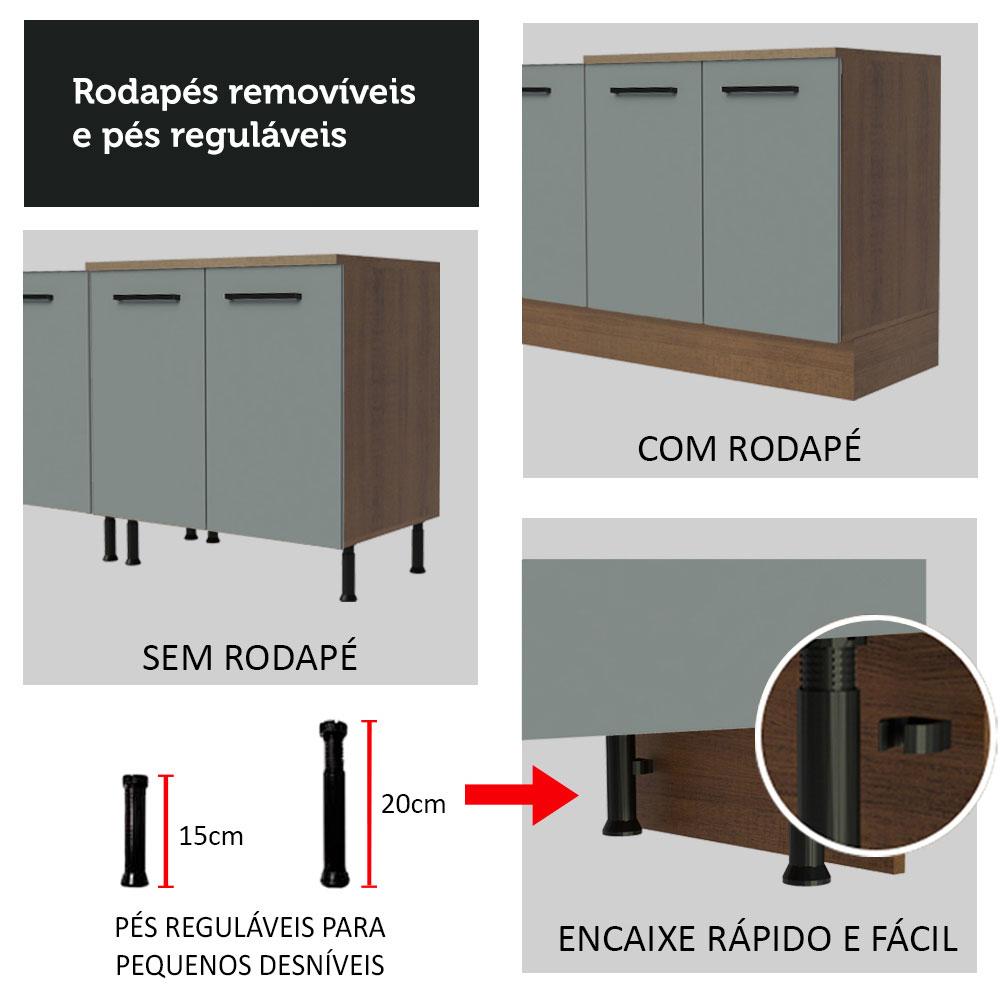 Foto 8 pulgar | Gabinete Bajo Cocina Madesa Agata 80cm Con Encimera Mg