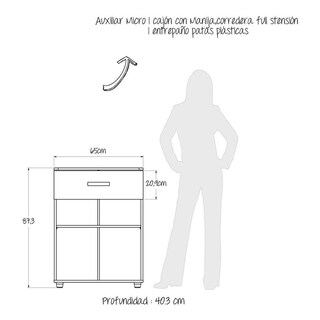 Foto 5 | Auxiliar para Microondas Maderkit