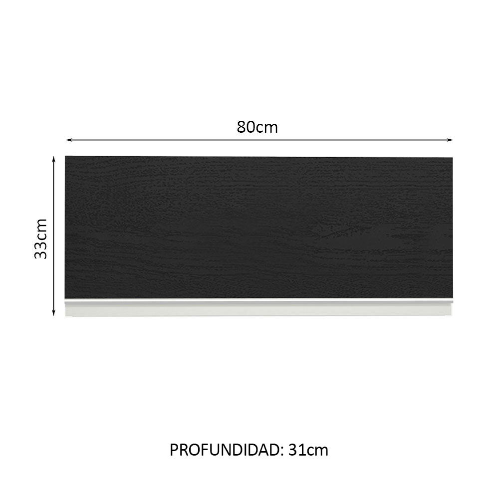 Foto 2 | Alacena Gabinete Superior Cocina Madesa Glamy 80cm Bn
