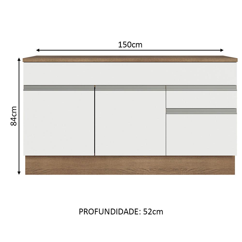 Foto 4 pulgar | Gabinete Madesa Glamy de 150 cm