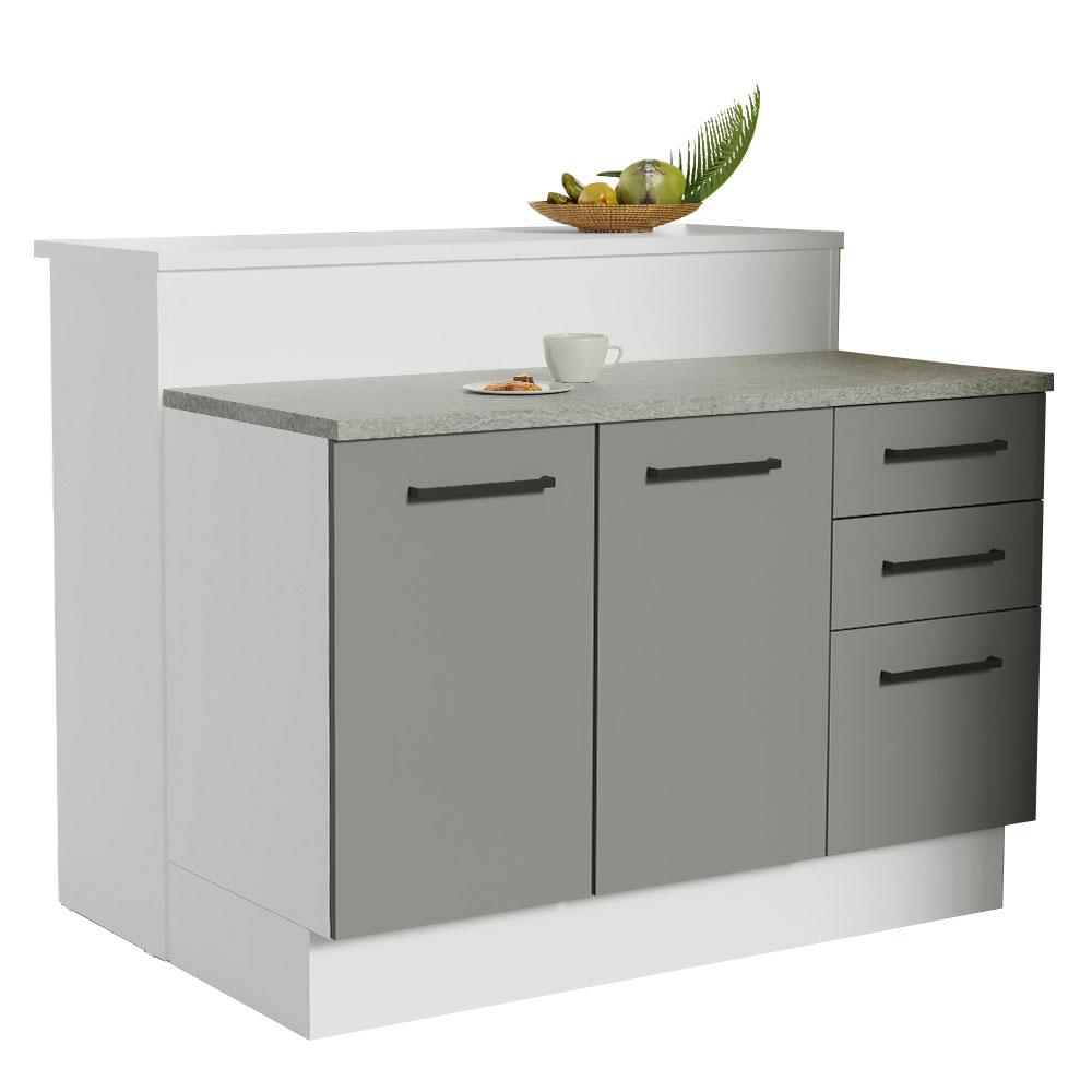 Foto 1 | Mostrador Madesa Agata Gris de 120 cm