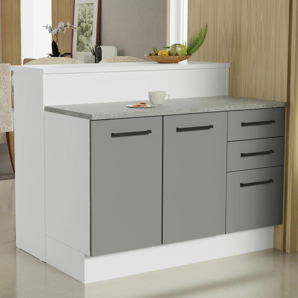 Foto 2 | Mostrador Madesa Agata Gris de 120 cm