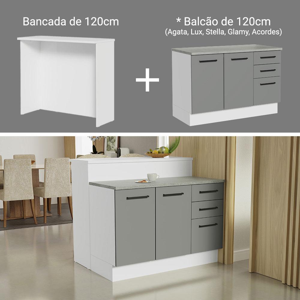 Foto 5 | Mostrador Madesa Agata Gris de 120 cm