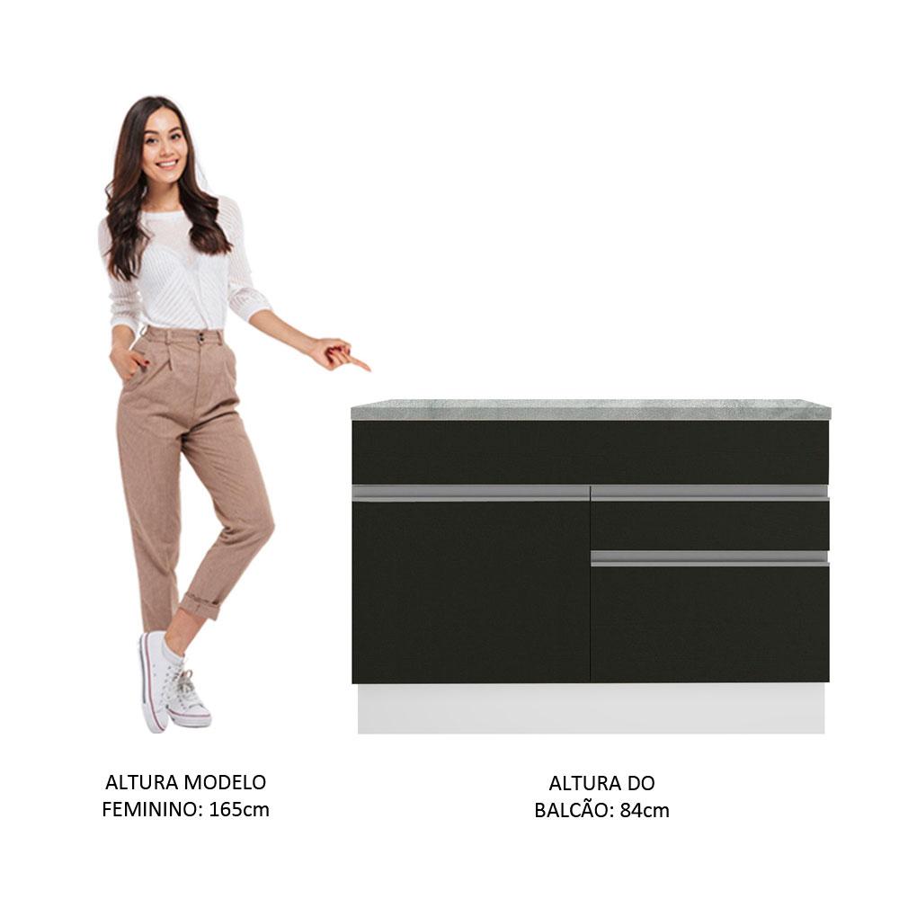 Foto 7 pulgar | Gabinete Bajo Cocina Madesa Agata 120cm Con Encimera Bn