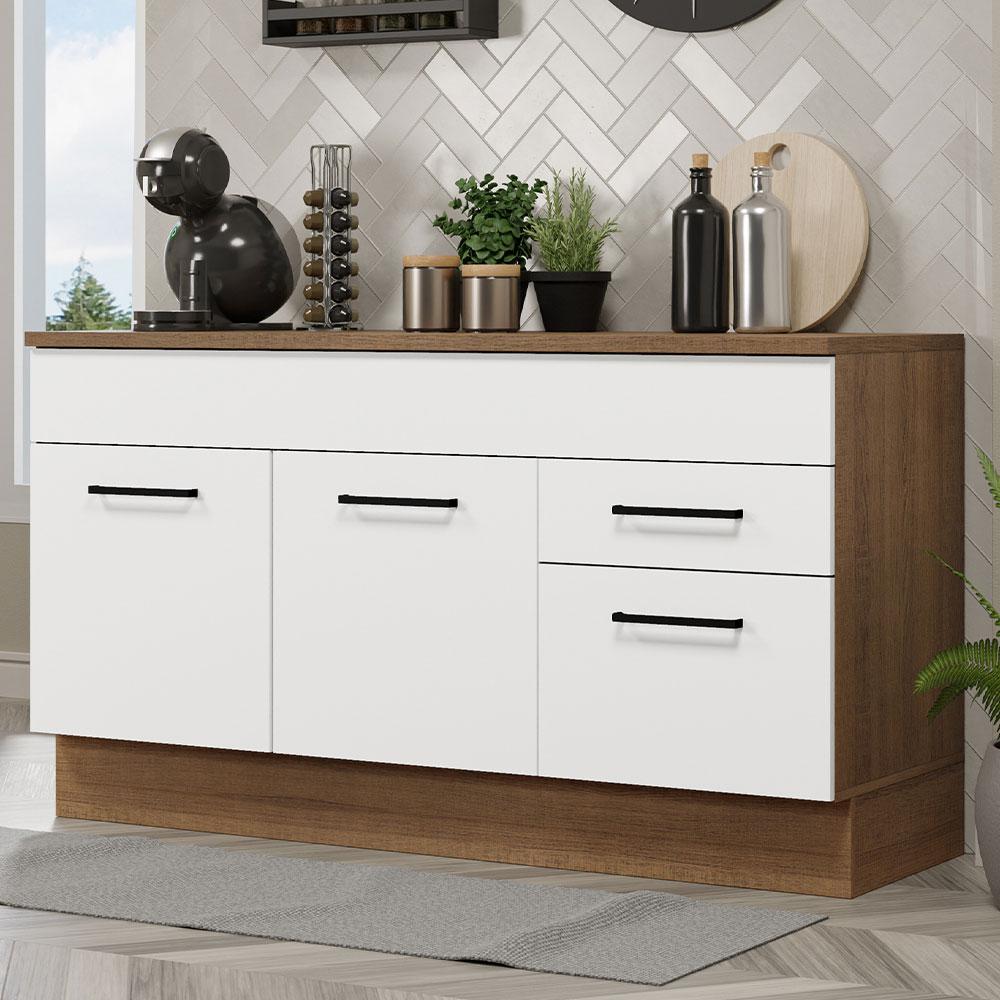 Foto 3 pulgar | Gabinete Bajo Cocina Madesa Agata 150cm Con Encimera Mb 02