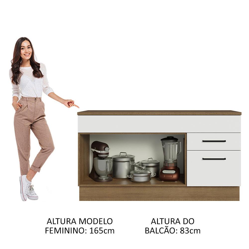 Foto 6 pulgar | Gabinete Bajo Cocina Madesa Agata 150cm Con Encimera Mb 02