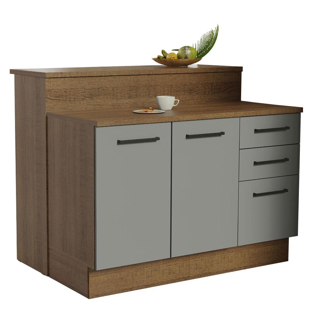 Foto 1 | Isla Cocina Con Encimera Y Mostrador Madesa Agata 120 cm Mg