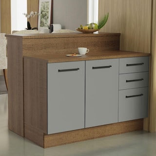 Foto 2 | Isla Cocina Con Encimera Y Mostrador Madesa Agata 120 cm Mg
