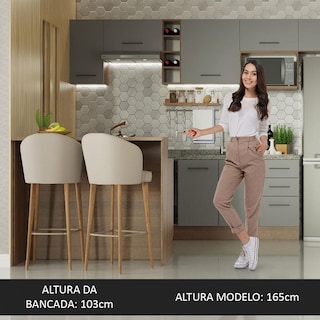 Foto 4 | Isla Cocina Con Encimera Y Mostrador Madesa Agata 120 cm Mg