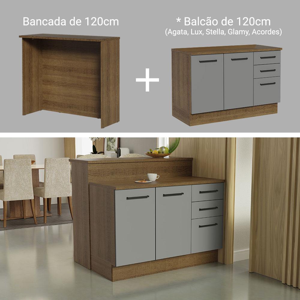 Foto 5 | Isla Cocina Con Encimera Y Mostrador Madesa Agata 120 cm Mg