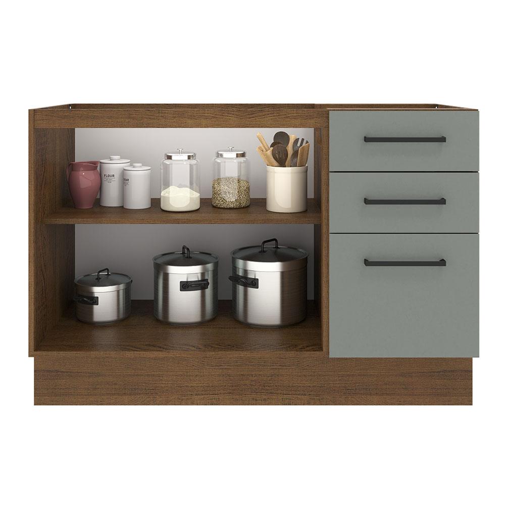 Foto 4 pulgar | Gabinete Bajo Cocina Madesa Agata 120cm Sin Encimera Bg