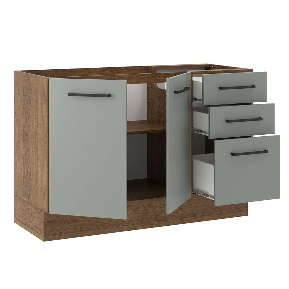 Foto 5 pulgar | Gabinete Bajo Cocina Madesa Agata 120cm Sin Encimera Bg